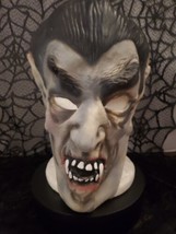 Vintage Latex Vampire Face Mask  Scary Dracula Halloween  Adult Size Front Wow - £7.91 GBP