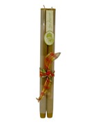Ana Pageant Long Burning Taper Two Toned Striped Candles NEW - $24.49