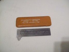 Vtg Executive Pocket Chum Slide Caliper - pouch advertises Boyar Schultz... - $29.69