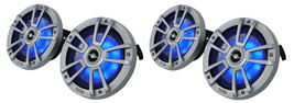 (4) Infinity 822MLT 8&quot; 2-Way Marine Boat Speakers with RGB Lighting - Ti... - $369.99