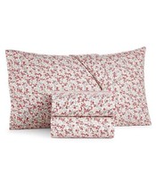 3PC Martha Stewart Collection Holiday Printed Twin Sheet Set, Ditsy Floral - £109.63 GBP