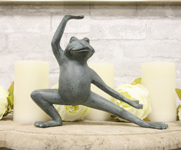 Aluminum Tai Chi Kung Fu Master Dragon Stance Frog Garden Statue Feng Sh... - $49.99
