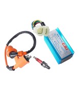 6 Pins AC CDI Box + Ignition Coil + Spark Plug for Gy6 150cc 125cc 50cc Set - $21.77 CAD