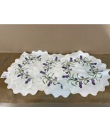 ️Lot of 4 Purple Flower Floral Scalloped Round Dining Poly Placemats - £11.63 GBP