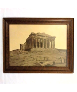Anitque Late 1800s Lithograph of the Panthenon in Athens Greece 22 1/2&quot; ... - $121.18