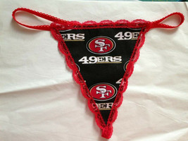 New Womens Red SAN FRANCISCO 49ERS NFL Gstring Thong Lingerie Panties Un... - £14.91 GBP
