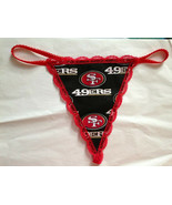 New Womens Red SAN FRANCISCO 49ERS NFL Gstring Thong Lingerie Panties Un... - $19.99