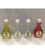Vintage Watkins imitation extract  4 bottle lot with side handles empty ... - $19.75