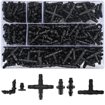 300 Pcs Irrigation Fittings Kit, Irrigation Barbed Connectors Parts, Dri... - $13.09