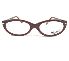 Persol 317 84 Eyeglasses Frames Clear Red Round Oval Gold Full Rim 53-17-142 - £95.41 GBP