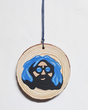 Grateful Dead Blue Jerry Garcia Hand Painted Wood Ornament  Art  Decoration - £10.32 GBP