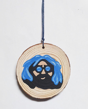 Grateful Dead Blue Jerry Garcia Hand Painted Wood Ornament  Art  Decoration - £10.38 GBP