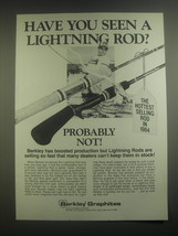 1984 Berkley Lightning Rods Ad - Have you seen a lightning rod? - £14.78 GBP