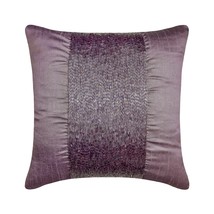 Purple Metallic Beads 16&quot;x16&quot; Silk Pillowcase, Violet Center - £22.86 GBP+