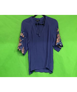 Jessica Simpson S Boho Peasant Top Embroidered Short Sleeve Floral Blouse - $12.99