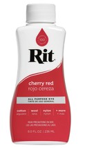 CHERRY RED #23 rojo cereza RIT Fabric Liquid DYE 8ounce BOTTLE christmas holiday - £18.35 GBP
