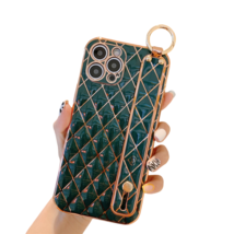 Anymob iPhone Case Green Electroplated Wrist Band Bracket Bumper Back Cover - £22.72 GBP
