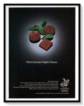 Godiva Mint Chocolate Print Ad Vintage 1983 Magazine Advertisement Graph... - $7.76