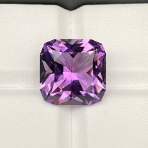 Natural Precision Cut 15.72 Cts Purple Amethyst Square Cushion Loose Gemstone - £335.72 GBP