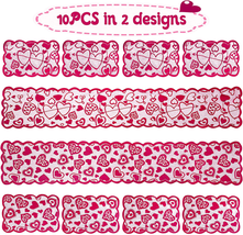 10 PCS Valentines Day Decorations Table Runners Placemats Romantic Lace NEW - £20.12 GBP