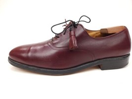 Allen Edmonds Hunter Burgundy Men’s 9 C Leather USA Oxfords Tassel Shoes - £61.98 GBP