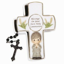 NEW Precious Moments Blessings First Holy Communion Boy Rosary Box - $26.45