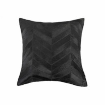 18" Black Cowhide Throw Pillow - $2,485.43 MXN