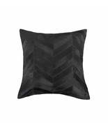 18&quot; Black Cowhide Throw Pillow - $184.36 CAD