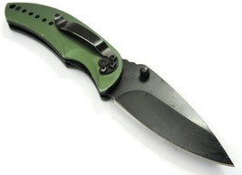 Guidesman Stainless Steel Lock Back Green Folding Pocket Knife - £9.47 GBP