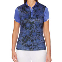 PGA TOUR Womens Activewear Printed Short Sleeve T-Shirt Amparo Blue Size Small - £51.79 GBP