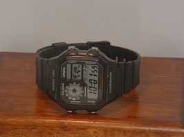 Pre-Owned Men’s Black Casio AE-1200WH Digital Watch  - $23.76