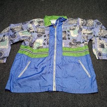 VTG Wilson Windbreaker Jacket Adult Small Lightweight Full Zip Geo Pattern - £22.19 GBP