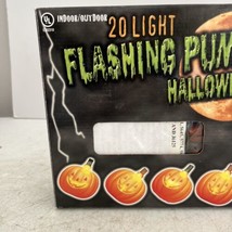 Vintage Pumpkin Hard Plastic 20 Pumpkins Flashing String Light Set - £7.91 GBP