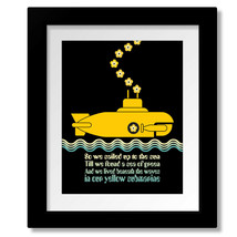 Yellow Submarine by Beatles - Song Lyrically Inspired Art Print Canvas or Plaque - £15.02 GBP+