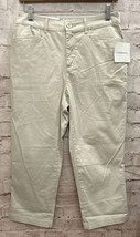 Croft &amp; Barrow Womens 4 Classic Fit CAPRI Chino Khaki Pant Stretch Twill... - $23.20