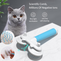 Pet Cat Brush Dog Slicker Brush Double-headed Negative Ion One-button Self Clean - £13.76 GBP+