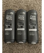 3 Dove Men + Care Charcoal &amp; Clay Purifying Body Face Scrub Micromoistur... - $354.14 MXN