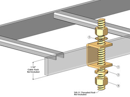 HB14 FAB 11 441936 C.R support bracket set central steel  - $27.00