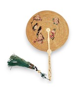 Antique Vietnamese Quạt Tròn Hand-Painted Fan, Bone Handle, Hue Style - $11,404.11 MXN