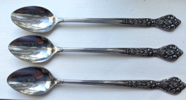 VTG Mid Century VERSAILLE BY MSI Japan THREE ICE TEA SPOONS Flatware Sta... - £13.90 GBP