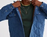 BDG Flannel Quilted Hooded Shirt Jacket Color Sky (Size Medium) NEW W TAG - £62.85 GBP