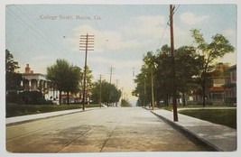 Macon GA Georgia College Street Postcard D41 - £6.01 GBP