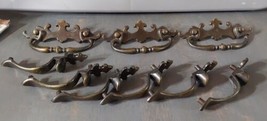 Antique Dark Bronze Cabinet Handles Pulls Hardware Furniture Drawer Vint... - £24.62 GBP