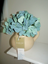 New Shabby Chic Faux Blue Hydrangea Flowers In Pottery Pitcher Vase 10&quot; X 10&quot; - £46.97 GBP