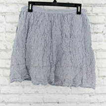 The Man Repeller x PJK Womens Skirt Medium White Gray Striped Casual Ten... - $17.99