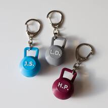 Customizable !!! Kettlebell keychain with your name initials !!!  | Gym ... - $12.20