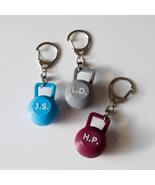 Customizable !!! Kettlebell keychain with your name initials !!!  | Gym ... - $12.20