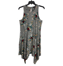 Torrid Womens Dress Size Large/12 Gray Floral Stretch Granny Core Sleeve... - £22.89 GBP