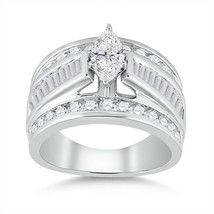 14kt White Gold Marquise Diamond Solitaire Bridal Wedding Engagement Rin... - £3,565.33 GBP