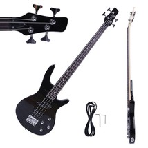 Glarry IB Basswood 4 Strings Electric Bass Guitar Basswood Black - £90.59 GBP